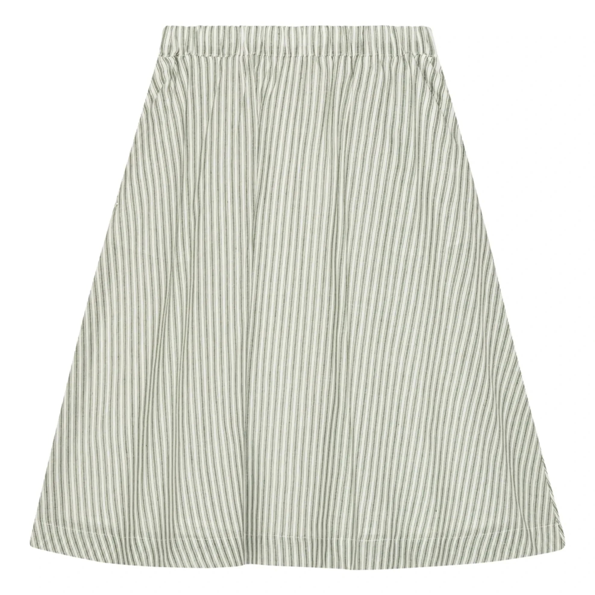 brunobruno nation - Gertrud Striped Skirt Organic Cotton | Green