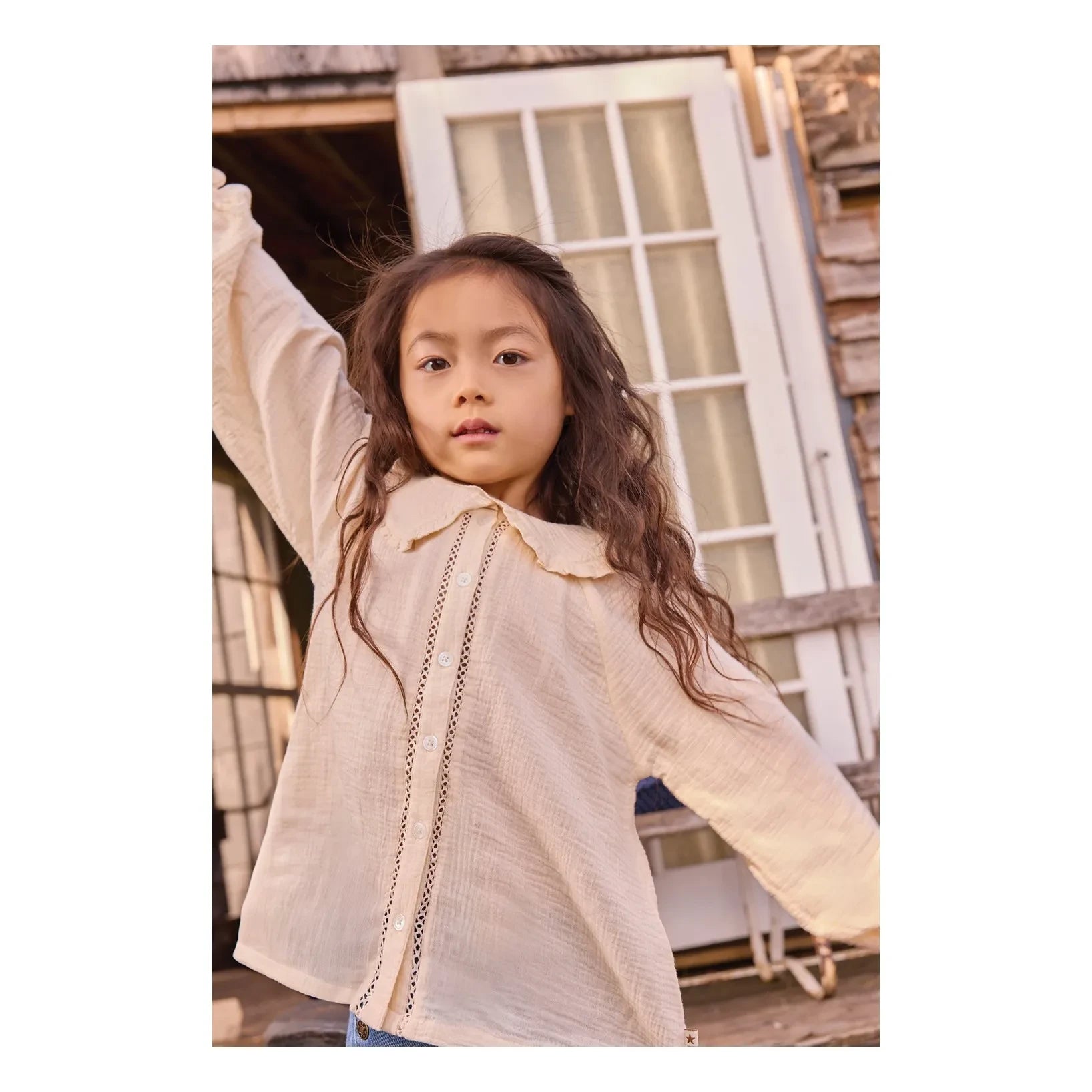 Bonton - Fig Peter Pan Collar Blouse | Ecru
