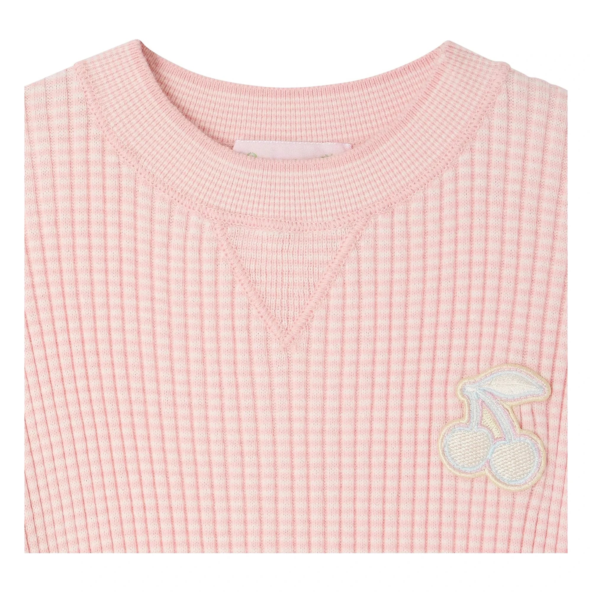 Bonpoint - Melie Organic Cotton Short Sleeve Sweater | Pink