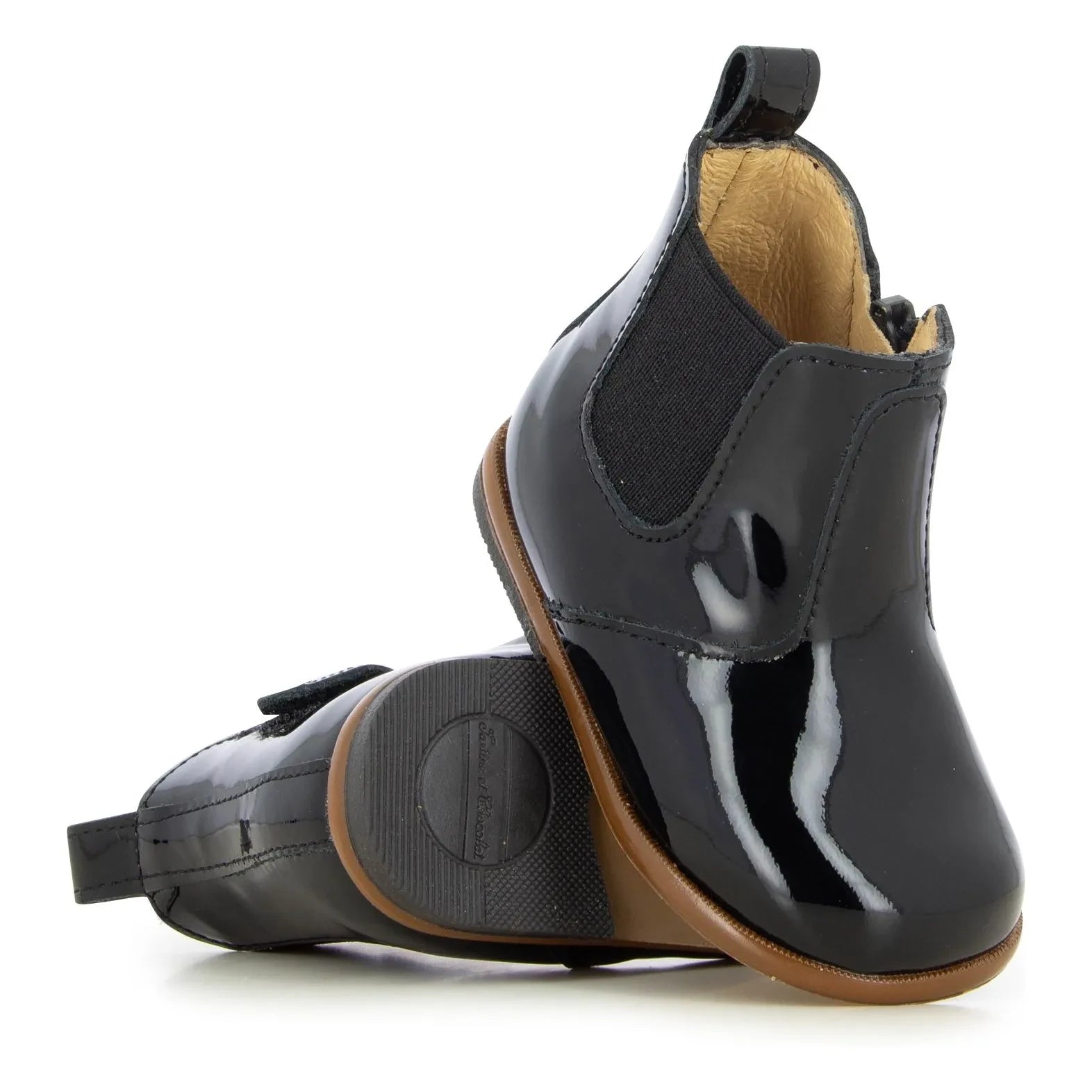 Tartine et Chocolat - Zippered Patent Leather Boots | Black