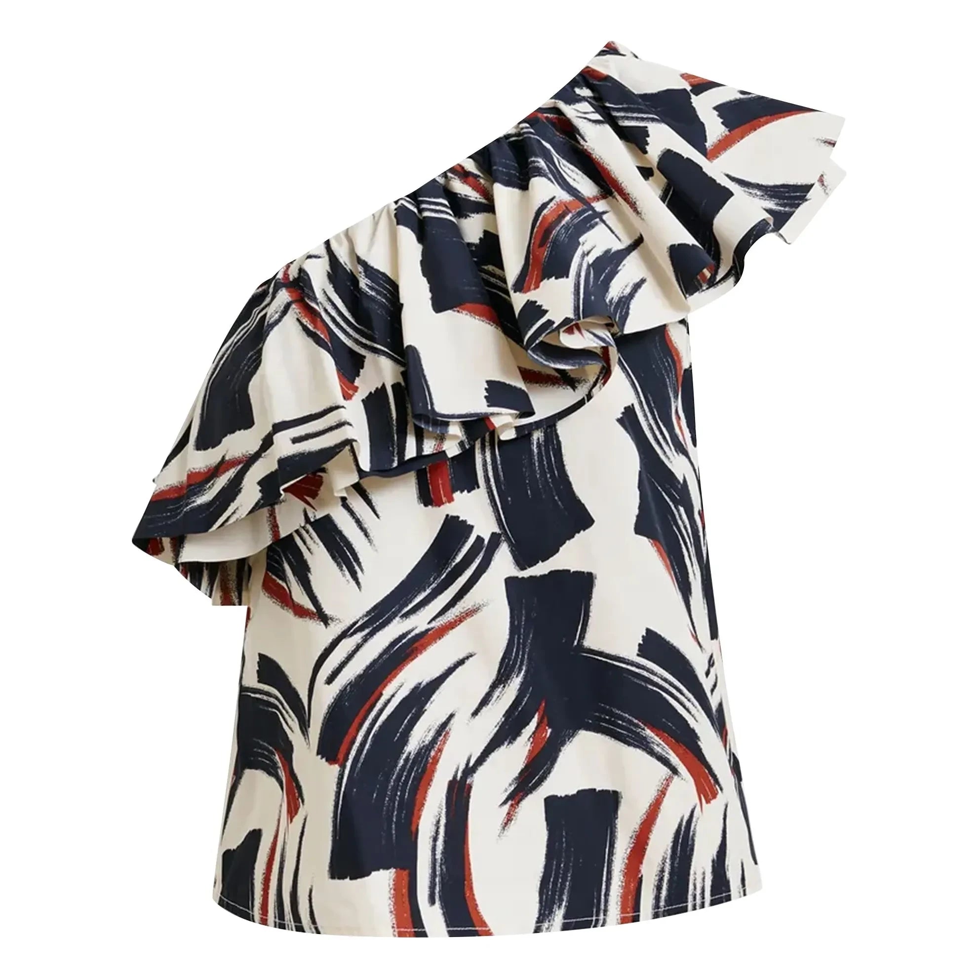 Essentiel Antwerp - Jillian Asymmetrical Top | Dark Red
