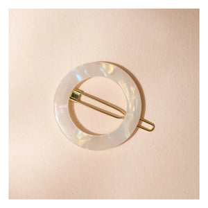 Bachca - Round Mother-of-Pearl Hair Clip