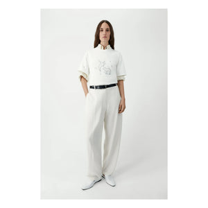 Cordera - Organic Cotton Embroidered T-Shirt | White
