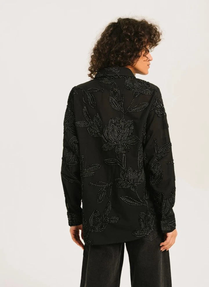 Sacrécoeur - Enora Embroidered Shirt | Black