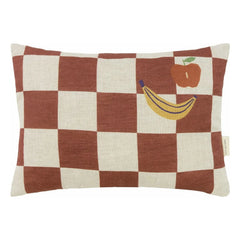 Nobodinoz - Fruits Vibes Rectangular Cushion - French Linen | Camel