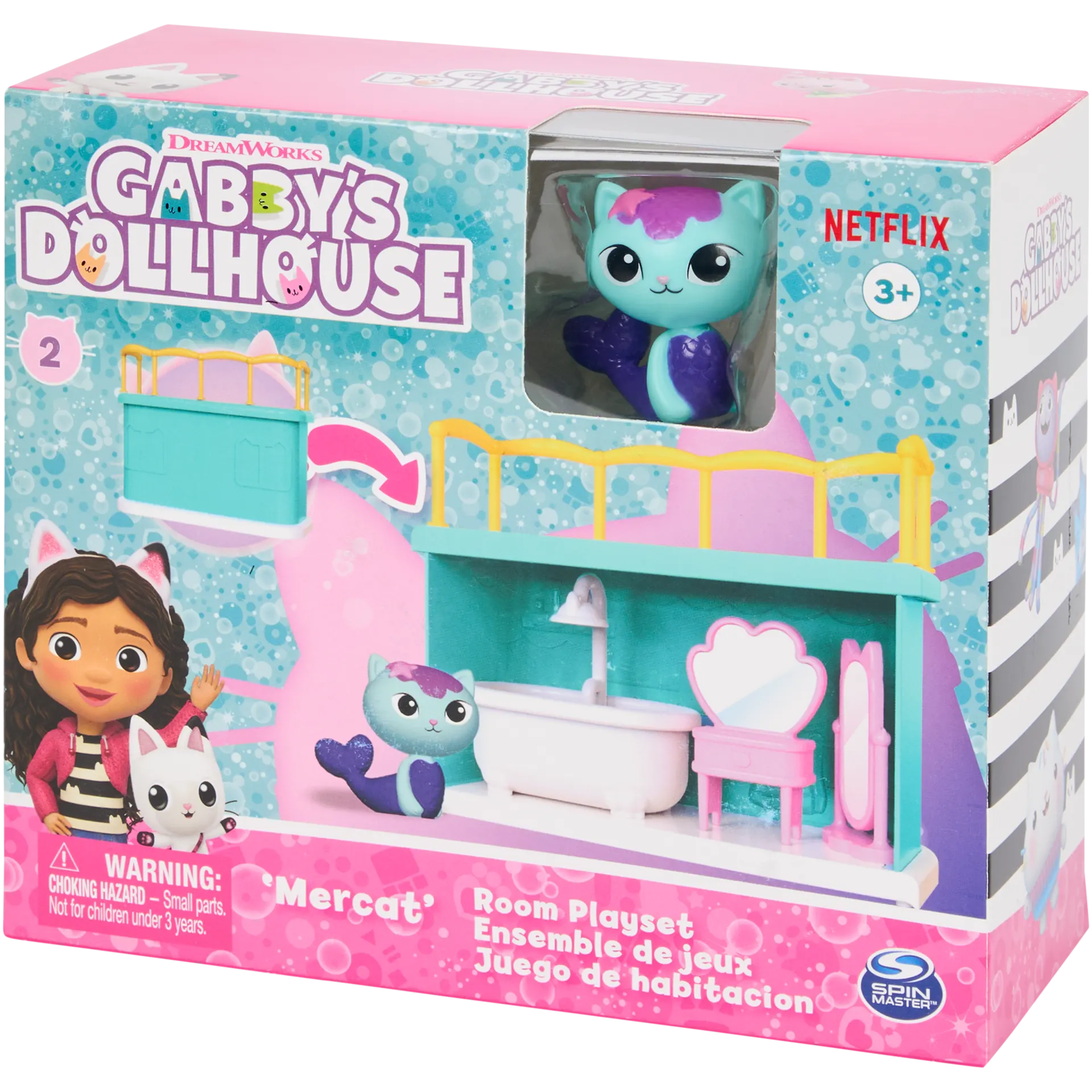 Gabby's Dollhouse - Bathroom Adventures with Mercat Playset
