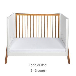 Gaia Baby Hera 'Studio Edit" Two Piece Set (Cot & Dresser) - White / Oak-Nursery Sets-White / Oak-Without Mattress | Natural Baby Shower