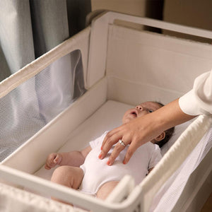 Gaia Hera Bedside Crib² - Scandi White/Natural-Bedside Cribs- | Natural Baby Shower