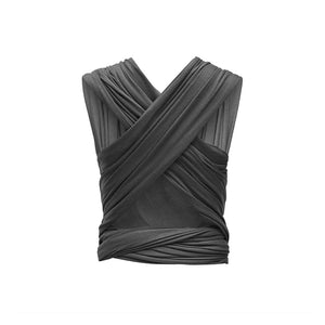 Gaia Stretchy Baby Wrap Carrier - Organic Cotton - Graphite-Baby Carriers- | Natural Baby Shower