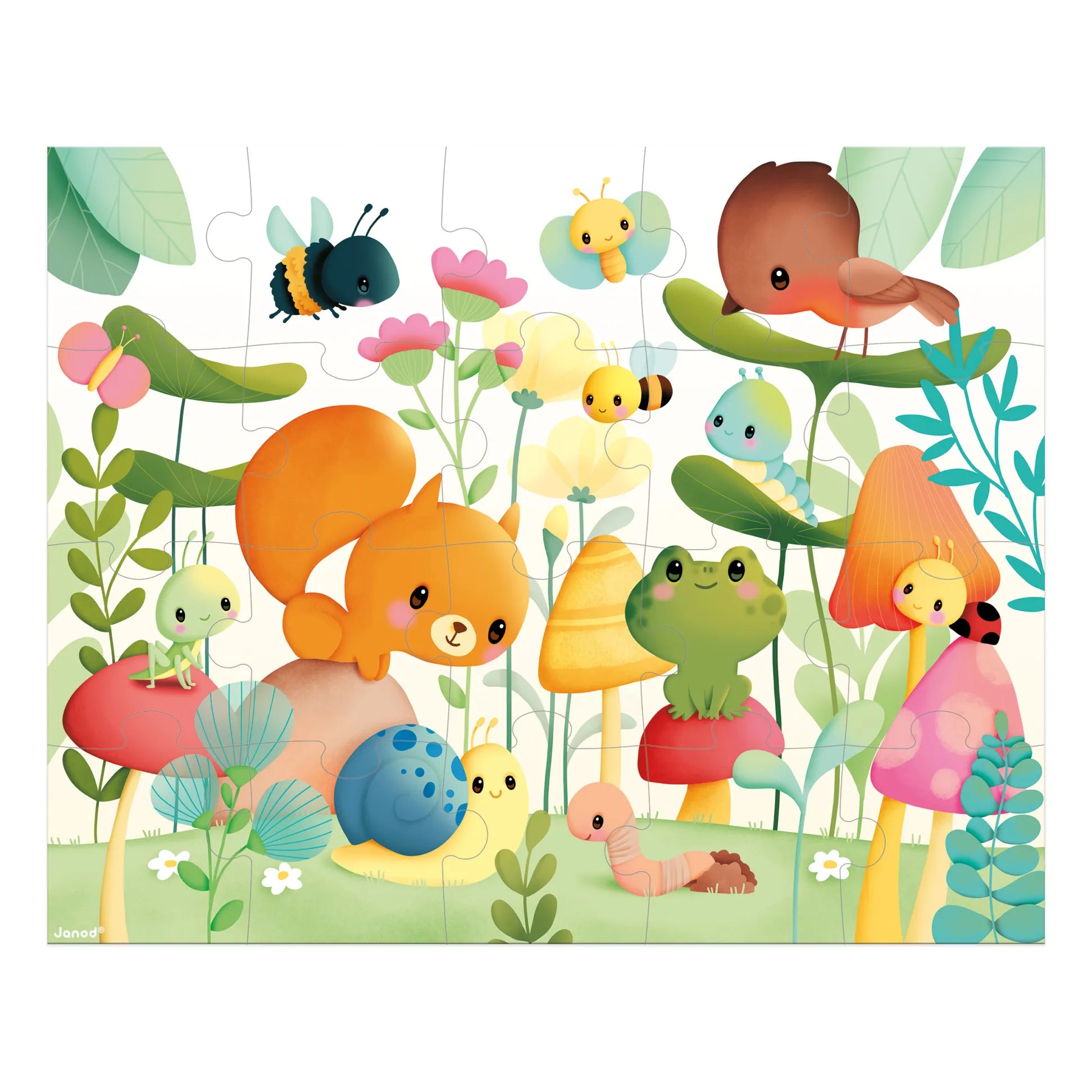 Janod - Garden Friends Puzzle - 20 Pieces