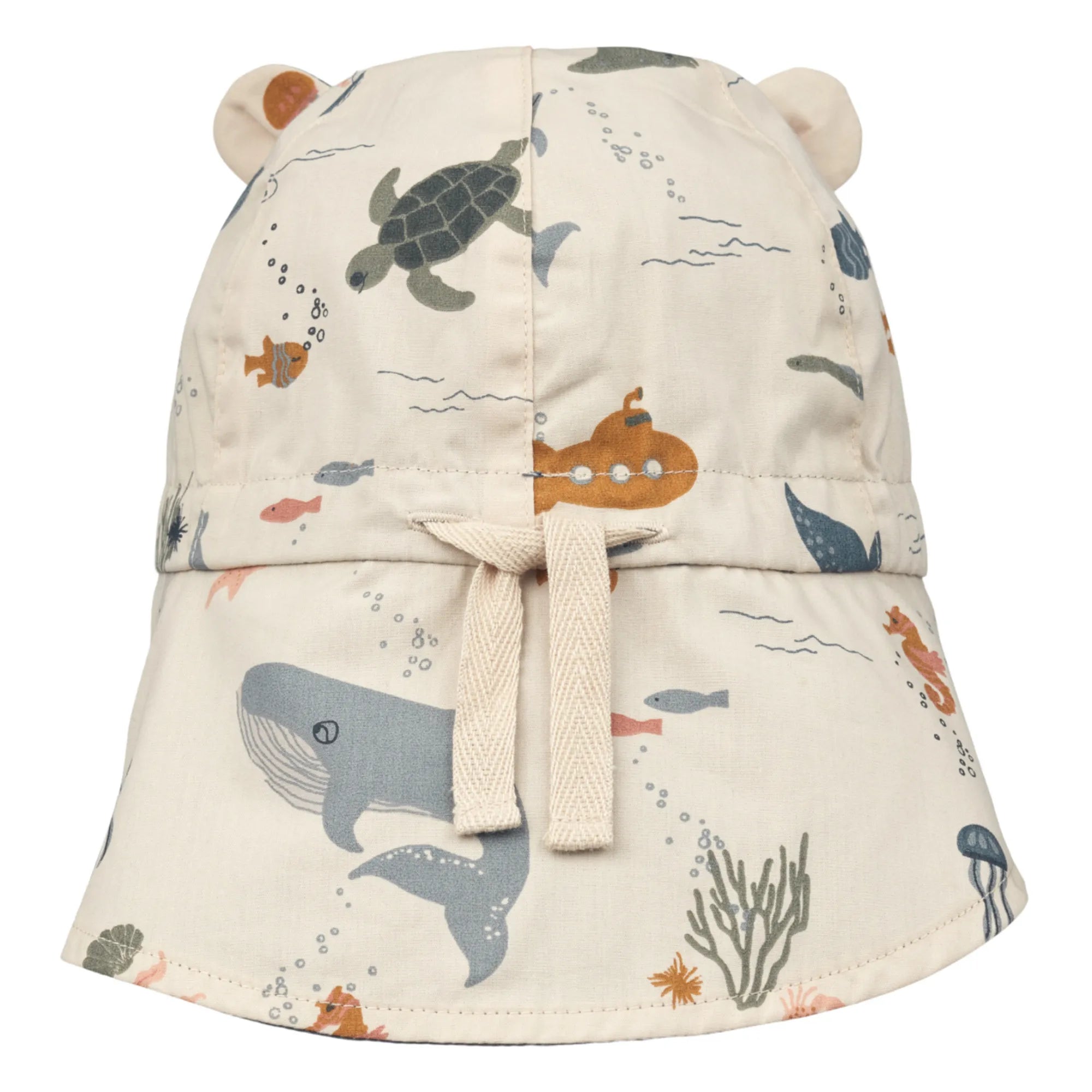 Liewood - Gorm Organic Cotton Double-Sided Baby Hat | Gray Blue