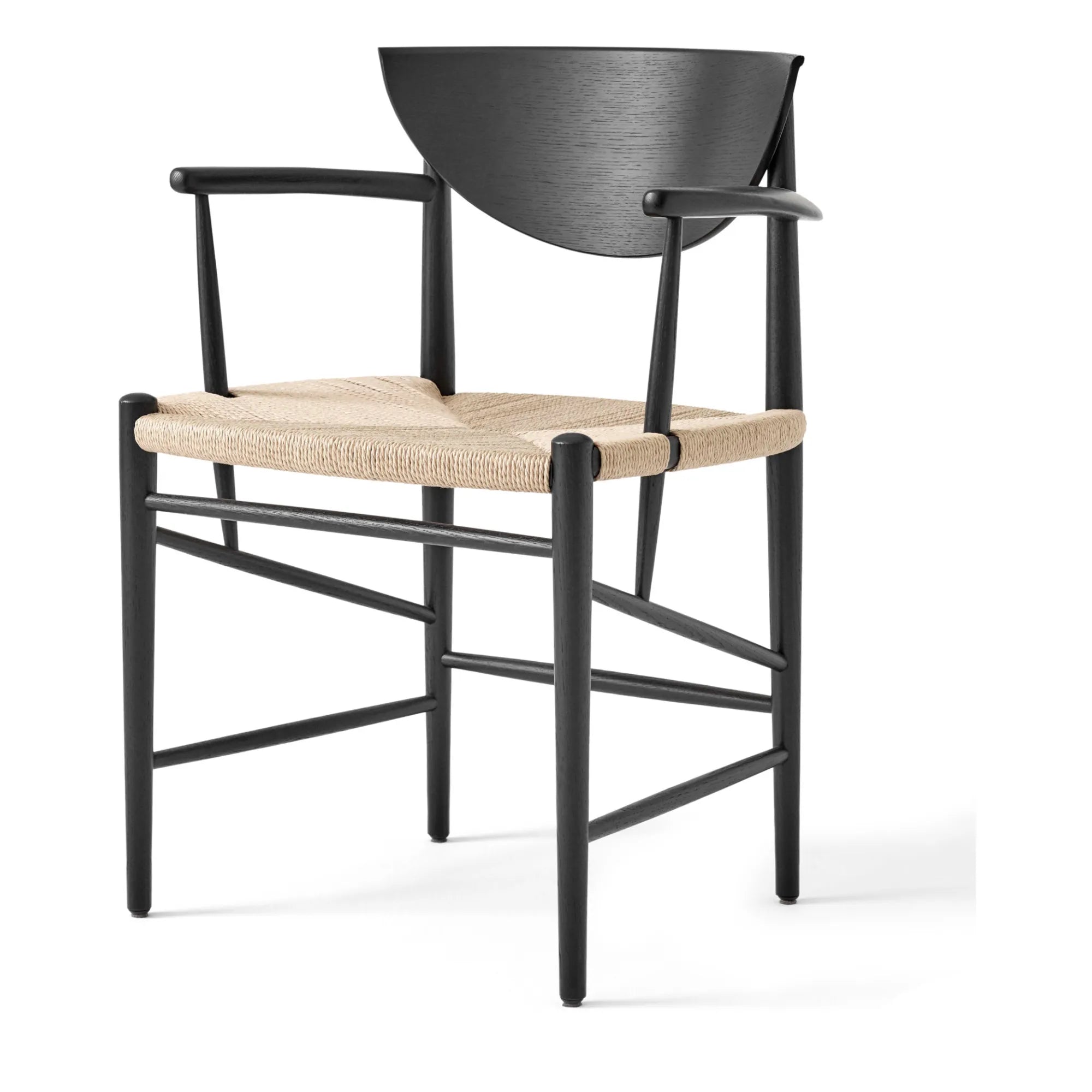 & Tradition - HM4 Wooden Frame Armchair | Black Oak