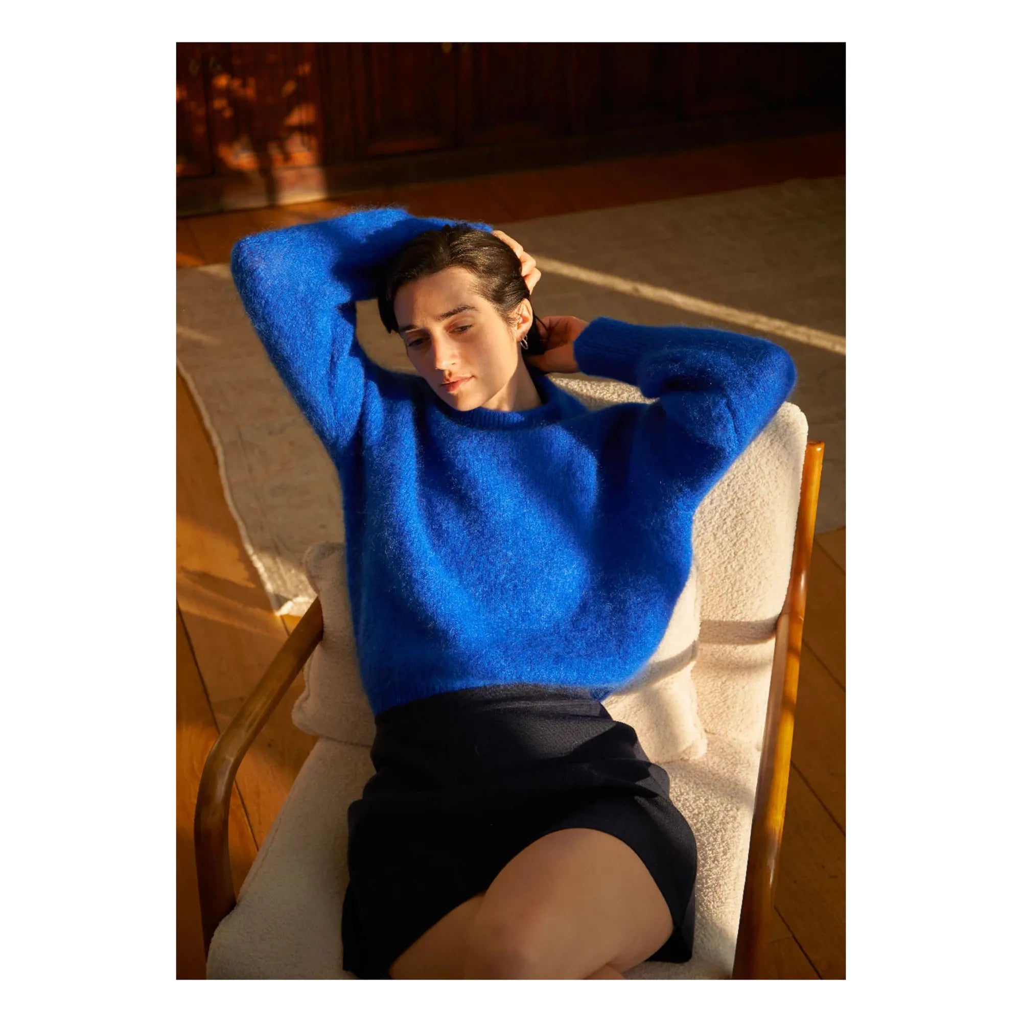 Surprise Paris - Jane Super Kid Mohair Sweater | Electric Blue