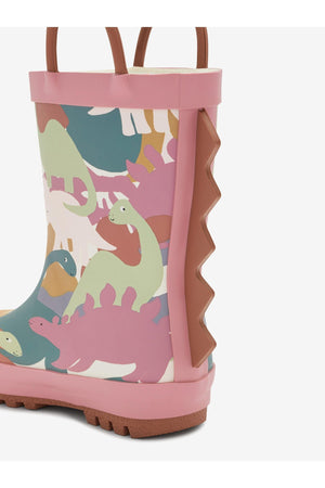 KidyLove - Dinosaur Patterned Children's Winter and Rain Boots with Handles - 29