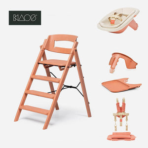 KAOS ReKLAPP® Highchair Complete Set-Highchairs-Terracotta/Plastic- | Natural Baby Shower
