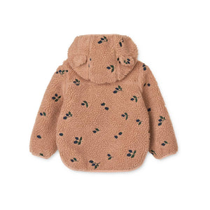 Liewood Mara Pile Jacket With Ears - Berry / Pale Tuscany / Embroidery-Coats-Berry / Pale Tuscany / Embroidery-104 | Natural Baby Shower