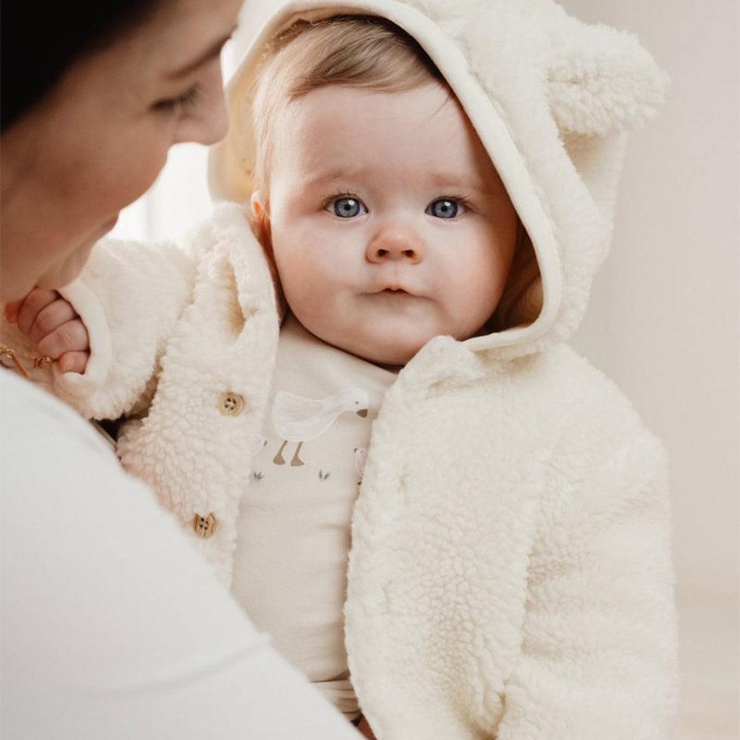 Little Dutch Teddy Cardigan - Off White-Cardigans-Off White-NB | Natural Baby Shower