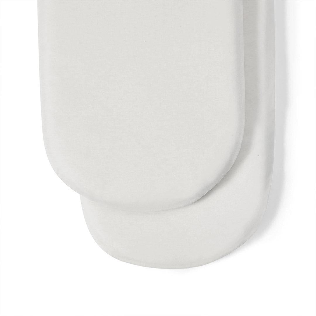 The Little Green Sheep Twin Pack Moses Basket Sheets - White-Sheets-White-Moses | Natural Baby Shower