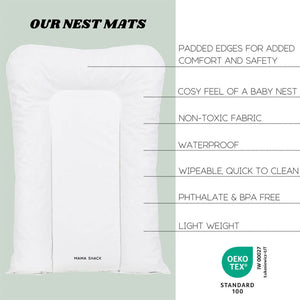 Mama Shack Nest Changing Mat - Candy Stripe - Sage-Changing Mats-Candy Stripe - Sage- | Natural Baby Shower