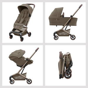 Maxi-Cosi Fame Cabin Stroller - Oak Truffle-Strollers-Oak Truffle-Without Cabin Cot | Natural Baby Shower