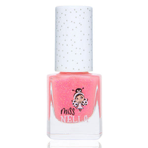 Miss Nella - Coral Pink Glitter Peel-Off Nail Polish