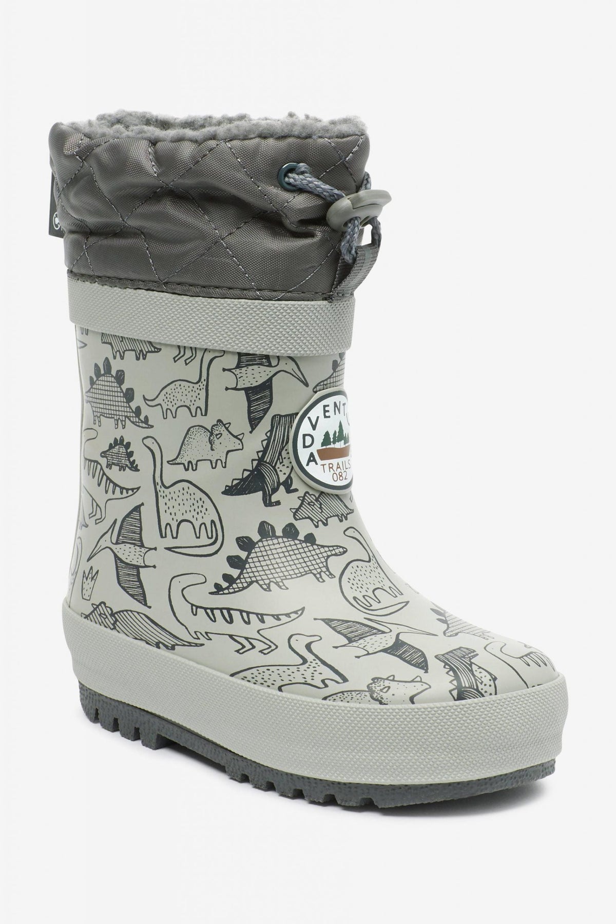 Next - Boy Gray Fur Dinosaur Winter Boots - 29