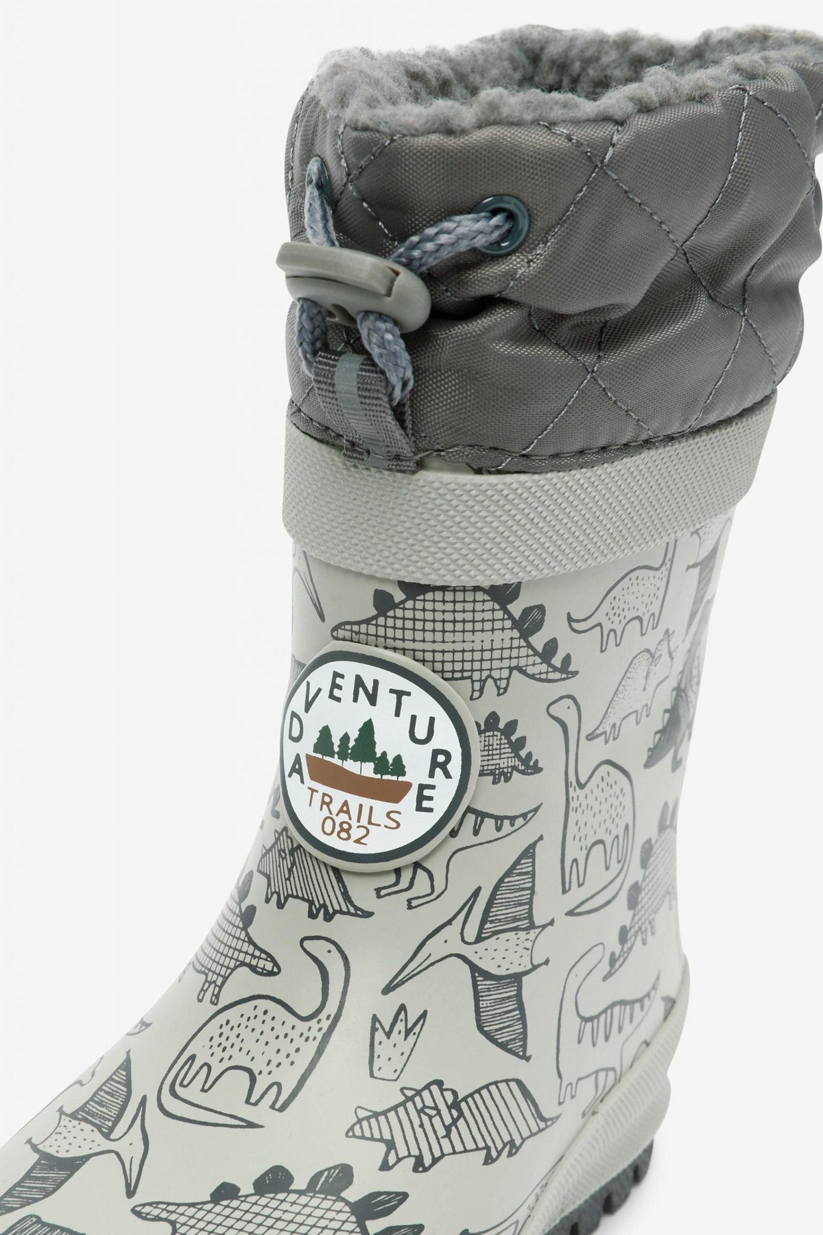 Next - Boy Gray Fur Dinosaur Winter Boots - 29