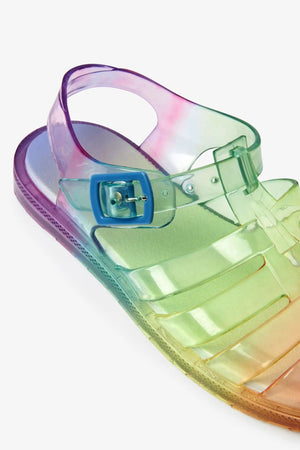 Next - Soft Soled Rainbow Kids Jelly Sandals - 25.5