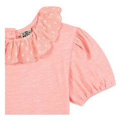 Bonton - Niris Embroidered Collar T-shirt | Dusty Pink