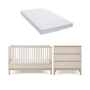 Obaby Astrid 2 Piece Room Set - Satin-Nursery Sets-Satin-Pocket Sprung Mattress | Natural Baby Shower