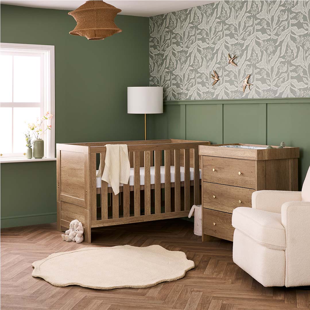 Obaby Nika 2 Piece Room Set - Oak-Nursery Sets-Oak-One Size | Natural Baby Shower