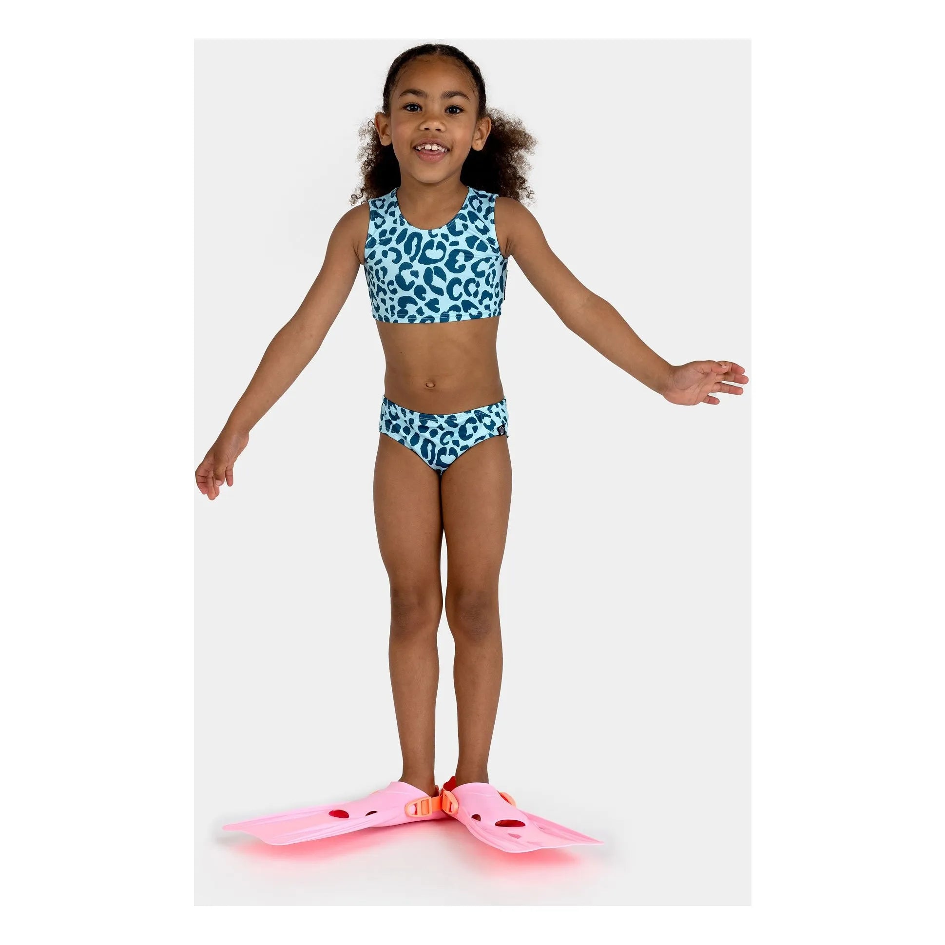 Beach & Bandits - Ocean Leopard 2-Piece UV-Protective Swimsuit Made from Recycled Fibers | Blue