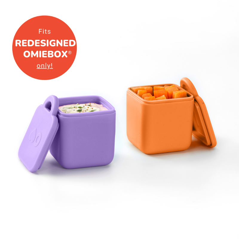 Omiebox - Bento Box Inner Compartment Containers 2-Pack Purple/Orange