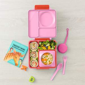 Omiebox - OmiePod Bubblegum Pink Silicone Fork and Spoon Set