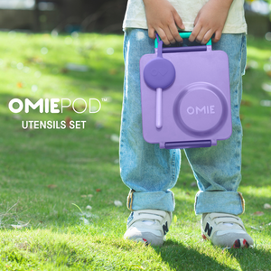 Omiebox - OmiePod Purple Silicone Fork and Spoon Set