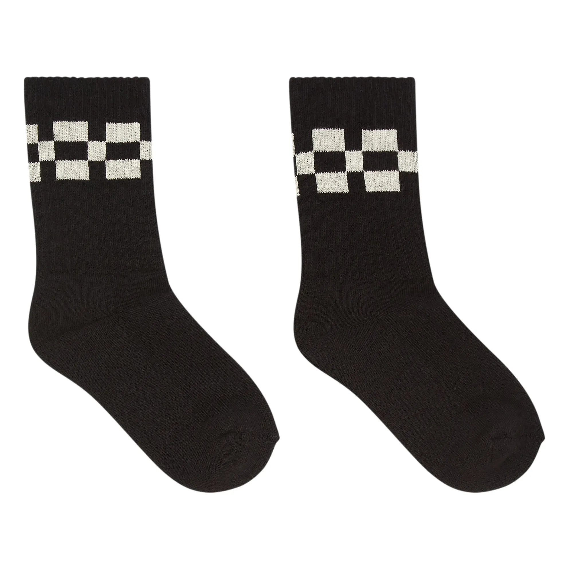 Finger in the Nose - Owen Checked Socks | Black