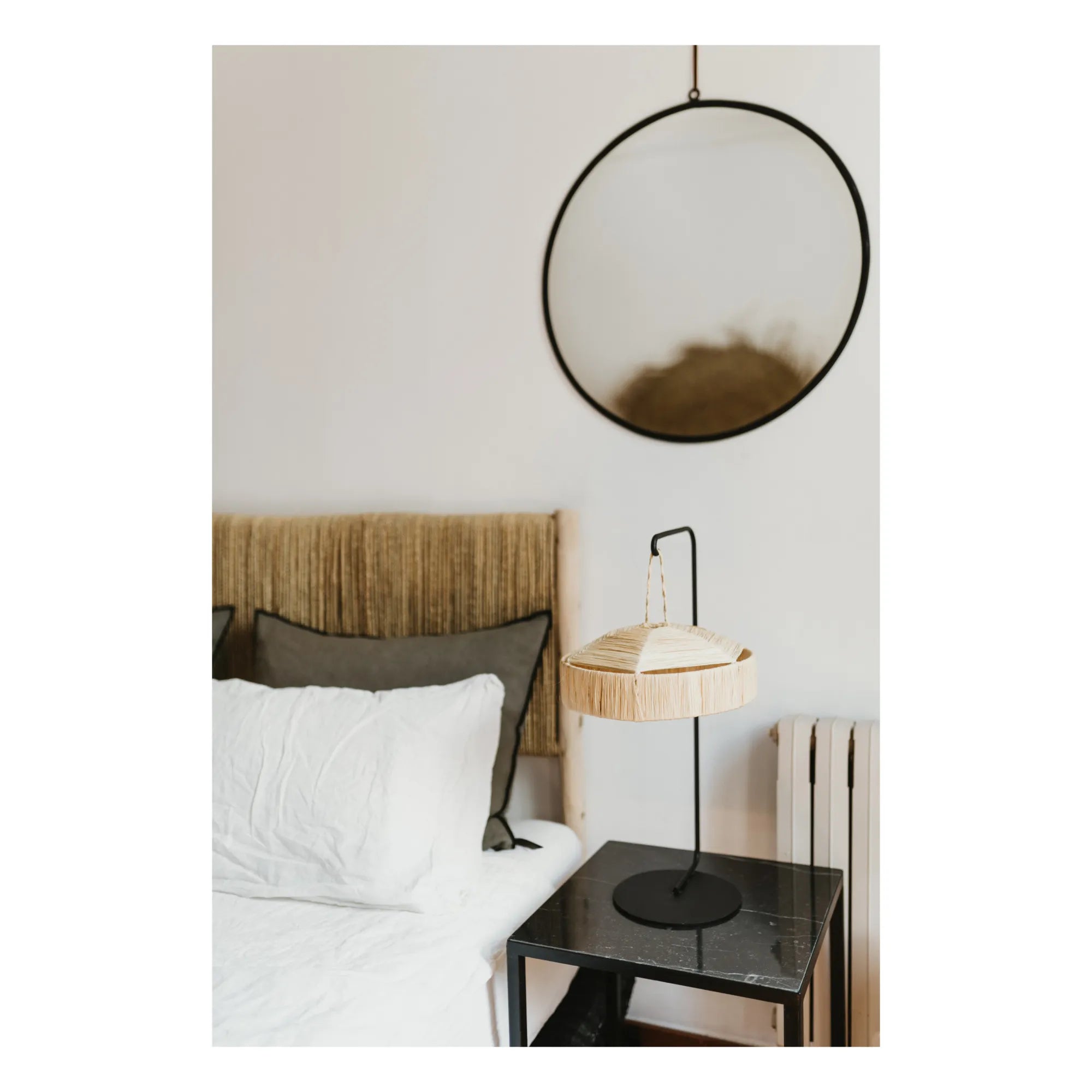 Cosydar - Palm Leaf and Raw Wooden Headboard