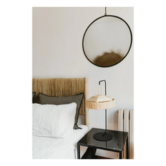 Cosydar - Palm Leaf and Raw Wooden Headboard