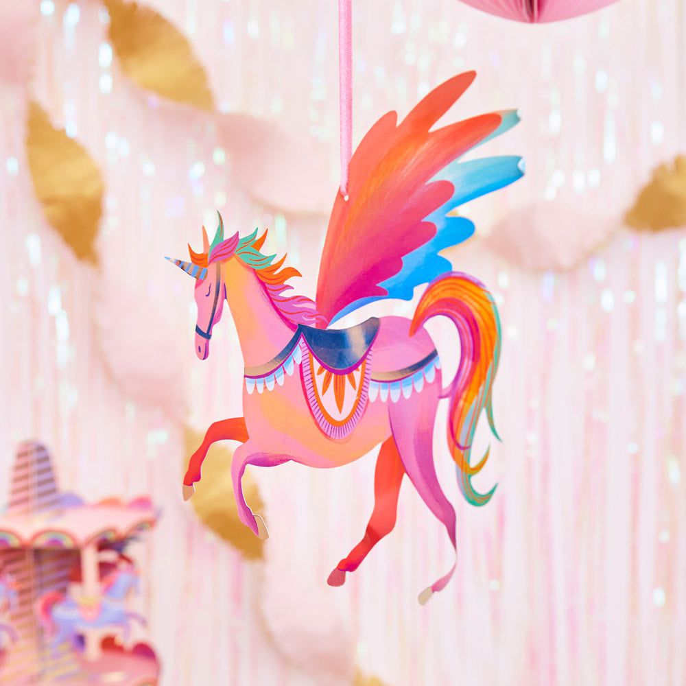 Party Pieces - Unicorn 5-Piece Party Hanging Decorations