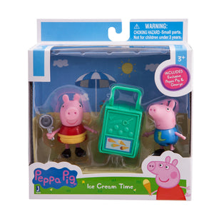 Peppa Pig - Peppa and George Ice Cream Shop Figure Toy Set