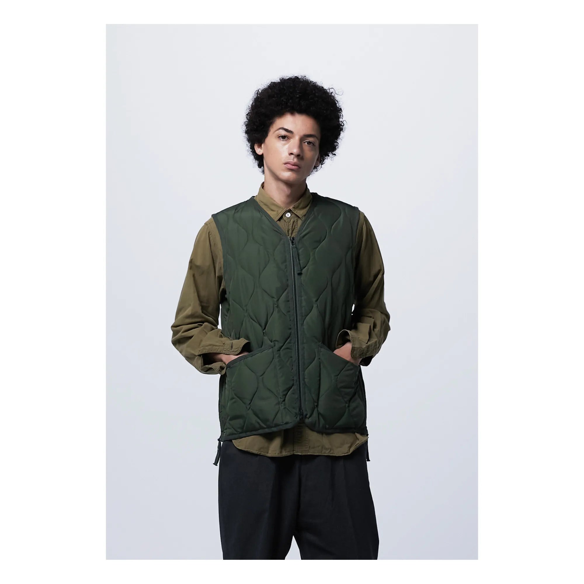 Taion - Quilted Military Jacket | Olive Green