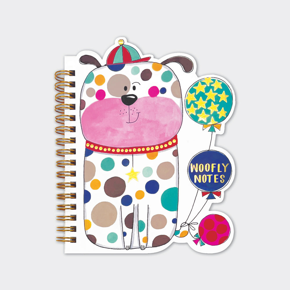 Rachel Ellen - Spotted Dog Shaped Wire-Bound Notebook