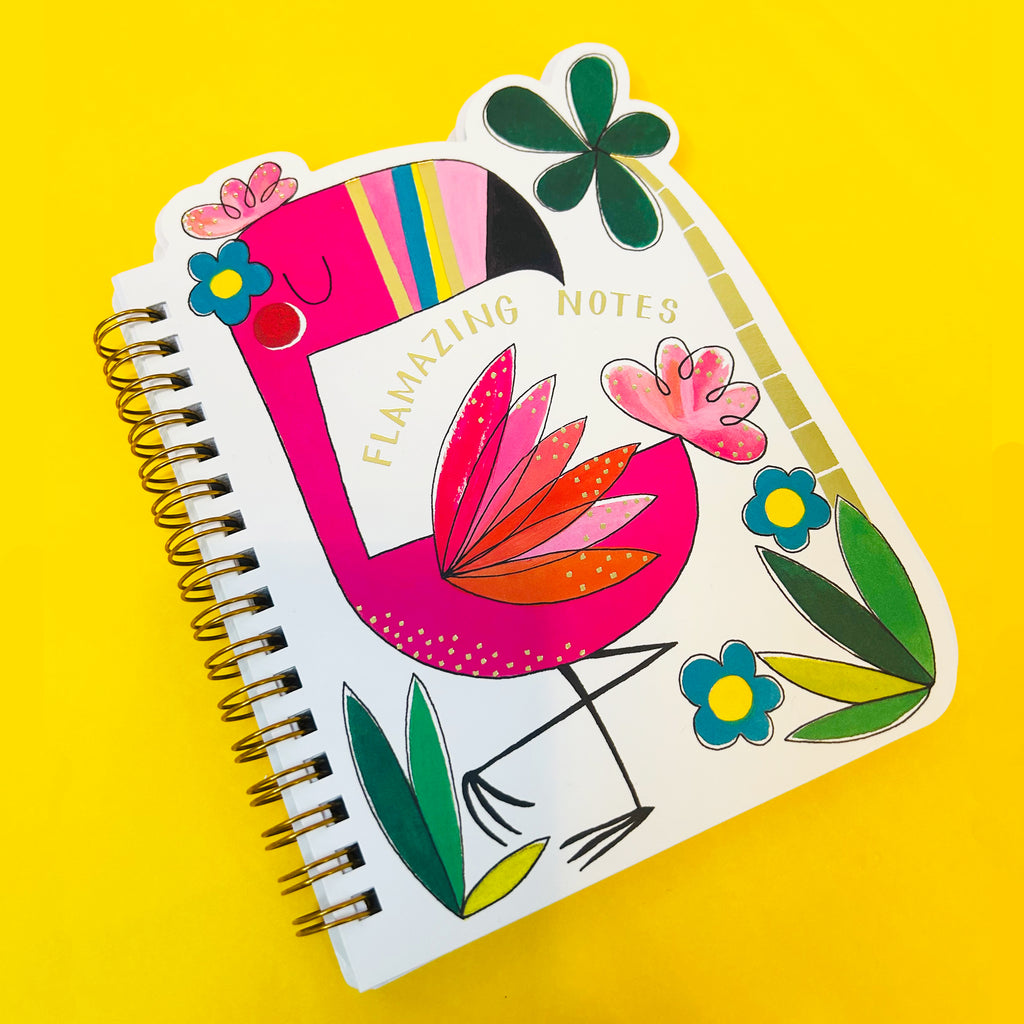 Rachel Ellen - Flamingo Shaped Wire Bound Notebook
