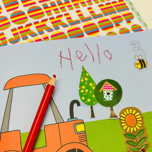 Rachel Ellen - On The Farm Sticker Scene Colouring and Activity Book