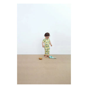 Tinycottons - Ribbed Romper Orange Organic Cotton | Light Yellow