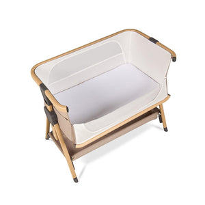 Silver Cross Lunar Bedside Crib - Oatmeal-Bedside Cribs-Oatmeal- | Natural Baby Shower