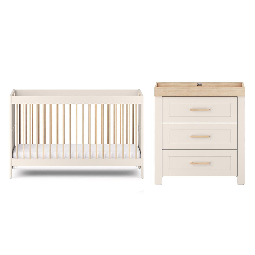 Silver Cross Seville 2 Piece Room Set - Cashmere Oak-Nursery Sets-Cashmere Oak-No Mattress | Natural Baby Shower
