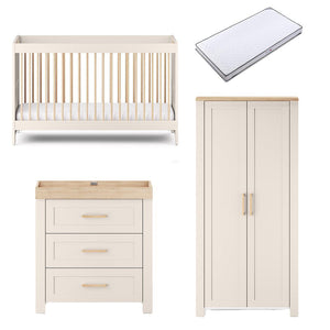 Silver Cross Seville 3 Piece Room Set - Cashmere Oak-Nursery Sets-Cashmere Oak-Classic Mattress | Natural Baby Shower