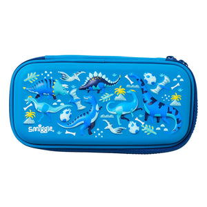 Smiggle - 3D Embossed Hardtop Blue Small Pencil Case