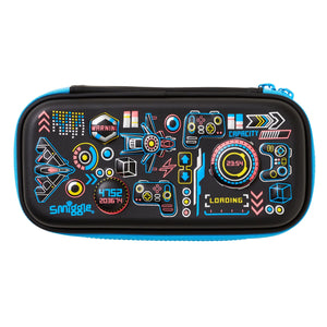 Smiggle - 3D Embossed Hardtop Black Small Pencil Case